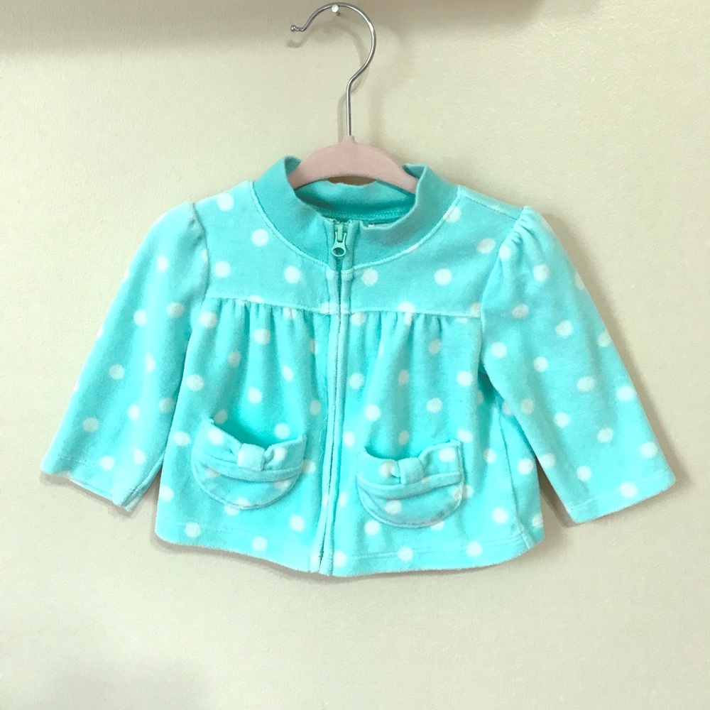 Warm baby blue coat.